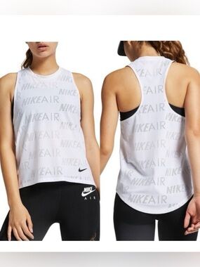 Nike Air White Perforated Logo Tank Top Racerback